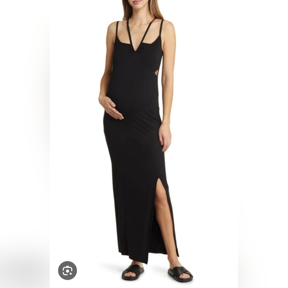 Emilia George Dresses & Skirts - NWT Emilia George Bella Cutout Slit Sleeveless Midi Maternity Dress